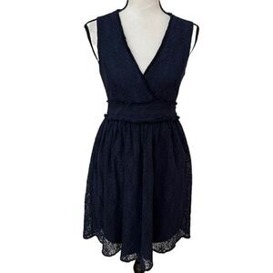 Altar'd State Dress | Navy Blue | V neck | Lace | Wedding Guest | Derby Dress S.